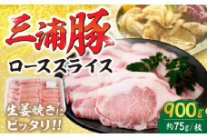 三浦豚 豚肉 ロース900ｇ（生姜焼き用）/ ブランド豚 国産 ポーク 生姜焼き 恵那市 / あづま精肉店 [AUDL003]
