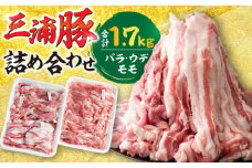 特盛三浦豚 1.7kg 豚肉セット バラ ウデ モモ 国産 ポーク 大容量 恵那市 / あづま精肉店 [AUDL001]
