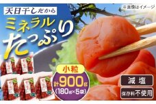 国産 小粒梅干し 計900g 180g×5袋 (天日干し・減塩・無添加) / 国産 梅干し 小粒 国産 梅 梅干し 小粒 天日干し 減塩 無添加 セット パック包装 お取り寄せ 送料無料 贈答 ギフト プレゼント/ 恵那市 / マルコ醸造 [AUCT008]