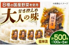 国産野菜の大人な福神漬(無添加・国産) 計500g 100g×5袋 / 福神漬け 漬物 国産 漬物 福神漬け 福神漬 国産 国産野菜 無添加お取り寄せ 送料無料 贈答 ギフト プレゼント / 恵那市 / マルコ醸造 [AUCT013]