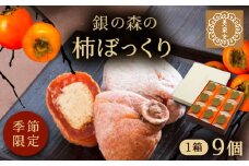 栗きんとんを詰め込んだ「柿ぼっくり」 9個入 / 栗 くり 栗きんとん くりきんとん 柿 かき 干し柿 季節 秋 限定 栗 岐阜 セット 手土産 和菓子 スイーツ お菓子 / 恵那市 / 銀の森 [AUBG037]