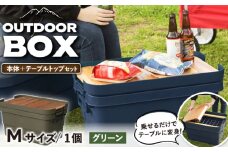 【Mサイズ／グリーン】アウトドア 収納ケース DIY風テーブルトップセット / 恵那市 / 東谷株式会社 明智流通センター [AUAD101]