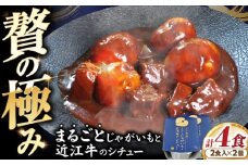 -あふひ 贅の極み- まるごとじゃがいもと近江牛のシチュー レトルト 2人前×2個セット ビーフシチュー デミグラスソース 保存食 恵那市 / テンポイント [AUEU021]