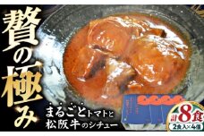 -あふひ 贅の極み- まるごとトマトと松阪牛のシチュー レトルト 2人前×4個セット ビーフシチュー デミグラスソース 保存食 恵那市 / テンポイント [AUEU031]