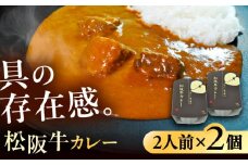 -あふひ 贅の極み- 松阪牛カレー レトルト 2人前×2個セット ビーフカレー レトルトカレー 松阪牛 保存食 恵那市 / テンポイント [AUEU025]