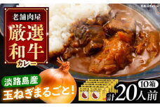 丸小本店 老舗肉屋の淡路島産の玉ねぎまるごと和牛カレー 2人前450g×10個セット レトルト ビーフカレー 国産牛 恵那市 / テンポイント [AUFN016]