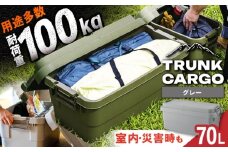 【グレー】トランクカーゴ Lサイズ 1個 / キャンプ ボックス 収納 ケース アウトドア 収納ボックス バーベキュー 道具箱 レジャー 釣り ギア 格納 頑丈 大容量 キャンプ用品 屋外 活動 便利 クーラーボックス 持ち運び 収納 コンテナ インテリア / 恵那市 / 東谷株式会社 明智流通センター [AUAD011]