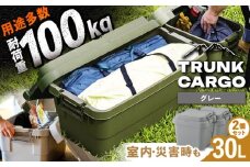 【グレー】トランクカーゴ Sサイズ 2個組 / キャンプ ボックス 収納 ケース アウトドア 収納ボックス バーベキュー 道具箱 レジャー 釣り ギア 格納 頑丈 大容量 キャンプ用品 屋外 活動 便利 クーラーボックス 持ち運び 収納 コンテナ インテリア / 恵那市 / 東谷株式会社 明智流通センター [AUAD029]