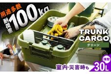 【グリーン】トランクカーゴ ロータイプM 1個 / キャンプ ボックス 収納 ケース アウトドア 収納ボックス バーベキュー 道具箱 レジャー 釣り ギア 格納 頑丈 大容量 キャンプ用品 屋外 活動 便利 クーラーボックス 持ち運び 収納 コンテナ インテリア / 恵那市 / 東谷株式会社 明智流通センター [AUAD034]
