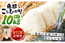 【12回定期便】　こしひかり 白米 10kg×12ヵ月 恵那 / お米 こめ コシヒカリ / 恵那市 / おこめのささき [AUAT007]