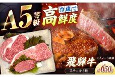 【チルド（冷蔵）発送！】「飛騨牛」 A5等級 ステーキ用3種盛り！ ヒレ・サーロイン・リブロース / 牛肉 焼肉 鉄板焼き 網焼き BBQ/ 恵那市 / 東美濃農業協同組合 [AUFX024]