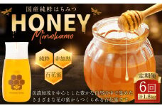 【レビューキャンペーン対象商品】【6ヶ月定期便】国産 無添加 MINOKAMO HONEY はちみつ 1本（300g）×6回 ｜ 藤井養蜂 蜂蜜 ハニー 非加熱 純粋 百花蜜 定期便 岐阜