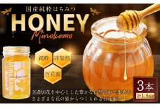 【レビューキャンペーン対象商品】国産 無添加 MINOKAMO HONEY はちみつ 3本（500g×3） 合計 1,500g｜ 藤井養蜂 蜂蜜 ハニー 非加熱 純粋 百花蜜 保存食 岐阜