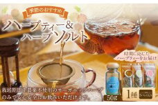 【レビューキャンペーン対象商品】【ハーブ専門店】ハーブソルト（50g）＆季節のハーブティー（1種 5パック） | お茶 ハーブティー ハーブ 塩 ソルト ブレンド 調味料