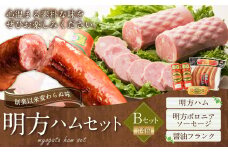 【レビューキャンペーン対象商品】明方ハム Bセット 計4個 | めぐみの農業協同組合 国産豚肉 肉 お肉 ハム ボロニアソーセージ フランク 詰め合わせ