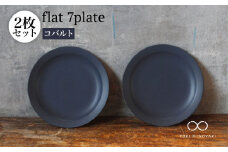 【美濃焼】flat 7plate 7プレート2枚セット（コバルト2枚）【KANEAKI SAKAI POTTERY】【TOKI MINOYAKI返礼品】食器 皿 シンプル  [MBC022]