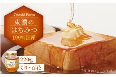 100％国産岐阜の豊かな自然で取れた東濃のはちみつ 220g（くり） 非加熱 天然 国産 [MAB006]