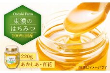100％国産岐阜の豊かな自然で取れた東濃のはちみつ 220g（あかしあ） 非加熱 天然 国産 [MAB007]