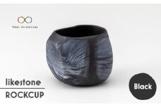 【美濃焼】 likestone ROCKCUP ロックカップ ( ブラック ) 【芳泉窯】【TOKI MINOYAKI返礼品】食器 酒器 ぐい呑み [MBQ001]