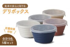 【美濃焼】 デリボックス 保存容器 5個セット 【丸利玉樹利喜蔵商店】レンジパック 保存容器 ボウル [MCC001]