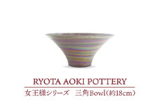 【美濃焼】 女王様の三角Bowl (約18cm) 【RYOTA AOKI POTTERY/青木良太】 [MCH042]