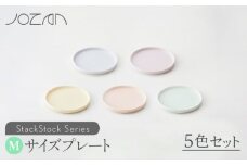 【美濃焼】 StackStock プレートM 5色セット 【城山製陶所】食器 皿 収納  [MCK005]