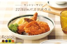 【美濃焼】カントリーサイド 22.5cmパスタボウル 4色セット（光洋陶器）【cierto】 食器 ボウル 鉢 [MCD079]