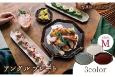 【美濃焼】 アングル プレートM 3色セット 【JYUZAN-寿山-】食器 皿 八角皿 [MCN010]