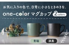 【美濃焼】 one-color マグカップ 2色セット (青磁・漆黒) 【山二製陶所】食器 マグ ペア [MDA014]