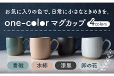 【美濃焼】 one-color マグカップ 4色セット (卯の花・水柿・青磁・漆黒) 【山二製陶所】食器 マグ [MDA015]