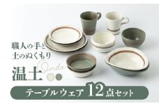 【美濃焼】温土（おんど）12点 テーブルウェア セット【見谷陶器】食器 プレート マグカップ [MCG007]