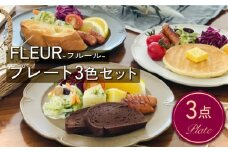 【美濃焼】FLEUR（フルール） プレート 3色セット【ヤマ吾陶器】食器 皿 セット [MCE004]