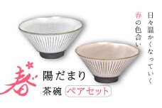 【美濃焼】陽だまり 茶碗 ペアセット 春【山勝美濃陶苑】HDM-3053EW 食器 ご飯茶碗 ペア [MEC005]