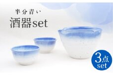 【美濃焼】半分青い 酒器セット【BIJINTOUKI/美人窯】食器 おちょこ お猪口 [MDF003]