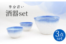 【美濃焼】半分青い 酒器セット【BIJINTOUKI/美人窯】食器 おちょこ お猪口 [MDF003]