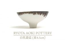 【美濃焼】白乳瓷盃 （高4.5cm）【RYOTA AOKI POTTERY/青木良太】/ 陶芸家 [MCH230]