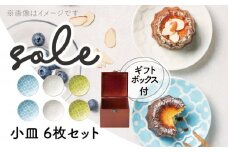 【美濃焼】SOLE 小皿 6枚セット ギフトボックス入【株式会社二幸】 [MCZ085]