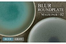 【美濃焼】BLUR ROUNDPLATE（M）SET 02 BLUE×GRAY【Torazawa Ceramics】食器 皿 プレート [MET004]