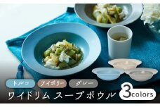 【美濃焼】ワイドリム スープボウル 3色セット【金正陶器】食器 深皿 スープ皿 [MAK052]