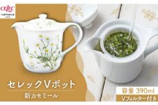 【美濃焼】セレック Vポット 390ml（新 カモミール）【山加商店】C-SV-2 食器 茶器 急須 [MEB028]