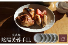 【美濃焼】陰陽芙蓉手 皿 5枚 セット 桐箱入【murakami pottery / 村上雄一】食器 皿 プレート [MFI009]