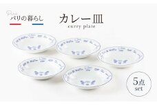 【美濃焼】パリの暮らし カレー皿 5点 セット【山正各務陶器】550902　器 プレゼント モダン [MFW009]