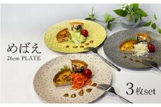 【美濃焼】めばえ 26cm プレート 3枚 セット【隆成】器 新生活 プレゼント [MFD018]