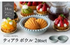 【美濃焼】ティアラ ボウル アッシュグレー 2個セット【Primitive陶舎花＊花】 [MFZ023]