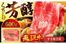 ＜A5ランク＞飛騨牛すき焼き用スライス 600g【有限会社マルゴー】牛肉 和牛 国産 [MBE057]
