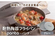 【美濃焼】耐熱陶器 フライパン panta グレー【やまい伊藤製陶所】食器 耐熱皿 グラタン皿 [MCW011]