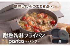 【美濃焼】耐熱陶器 フライパン panta 黒【やまい伊藤製陶所】食器 耐熱皿 グラタン皿 [MCW013]