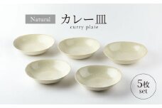 【美濃焼】ナチュラル カレー皿 5枚セット【山正各務陶器】 器 北欧風 クリーム色 (551305) [MFW029]