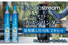 ソーダストリーム ガスシリンダー 新規購入用 60L 2本セット 炭酸水 水 ソーダ水[MDN003]