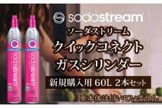 ソーダストリーム クイックコネクトガスシリンダー 新規購入用 60L 2本セット 炭酸水 水 ソーダ水[MDN005]